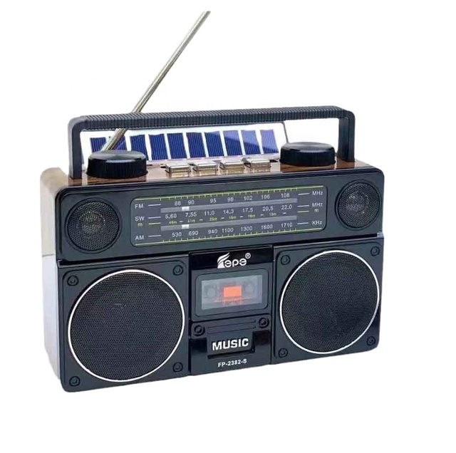 FP-2382-S Retro Nostalgic Vintage 1980s Gold Wireless Portable Tape Player Cassette Deck MP3 Speaker