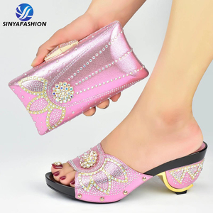 وصلت حديثًا أحذية أنيقة من Sinya ، مجموعة حقائب للسيدات ، حقائب يد بحجارة مطرزة بالكامل ، مجموعة حقائب نسائية وحقائب لحفلات الزفاف - Product Image 3