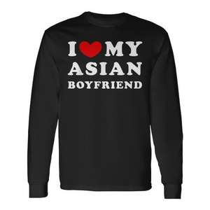 T-shirt à manches longues « I Love My Asian Boyfriend » - Product Image 1