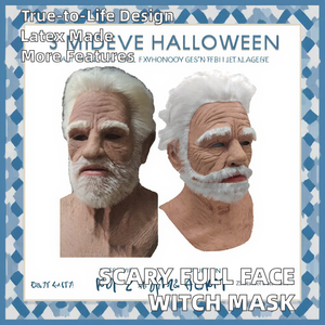 Máscara <span class=keywords><strong>de</strong></span> Látex Realista <span class=keywords><strong>de</strong></span> Bruja y Anciano para Halloween, Máscara <span class=keywords><strong>de</strong></span> Terror para Fiestas <span class=keywords><strong>de</strong></span> Disfraces, Impresa con Letras, para Mayores <span class=keywords><strong>de</strong></span> 18 Años, Marca Elonna - Product Image 2