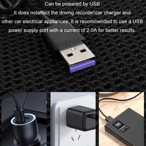 Funda de asiento de coche de estilo deportivo diseño de lujo USB verano fresco ventilado cojín transpirable 12V función de masaje de calefacción - Product Image 6