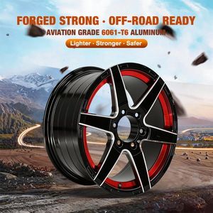 <span class=keywords><strong>ล้อ</strong></span>ฟอร์จ <span class=keywords><strong>KSR</strong></span> 6 ก้าน ขนาด 18-22 นิ้ว สีดำขอบแดง หน้าเจียร สำหรับรถ SUV/รถบรรทุก - Product Image 2