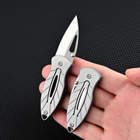 Couteau de poche pliant mini en acier inoxydable, lame en acier D2, coupe-chaîne porte-clés, couteau utilitaire EDC, couteau de camping, vente en gros, logo personnalisé