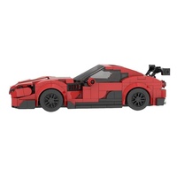 MOC Voiture de sport en plastique ABS rouge, Blocs de construction Série Speed, Moteur V12 812GTS, Véhicule à 8 points d'ancrage, Compatible avec les grandes marques de briques PP