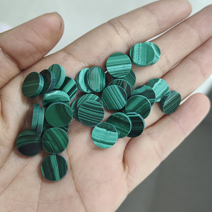 พลอยมาลาไคต์ธรรมชาติทรงกลมแบนขนาด 8x2 มม. 10x2 มม. สำหรับทำจี้สร้อยคอและเครื่องประดับตกแต่ง - Product Image 6