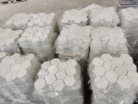 Mosaïque de marbre hexagonal en pierre blanche de Carrare d'Italie naturelle de 3 pouces pour la décoration des murs et des sols de la maison