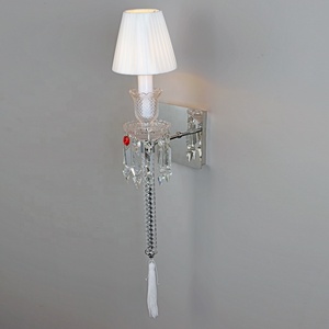 Hotel Luxury Wholesale Modern Interior Vintage Bedroom Art Decor K9 Crystal <strong>Light</strong> Wall Lamp <strong>Sconce</strong> - Product Image 3