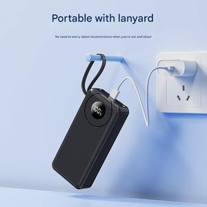 Nhà Máy Bán buôn 3 trong 1 <span class=keywords><strong>Mini</strong></span> pd20w ngân hàng điện 20000mAh sạc nhanh pin di động ngân hàng điện cầm tay với xây dựng trong cáp - Product Image 3