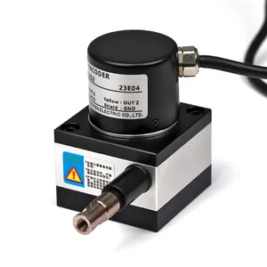 Encoder flessibile del filo di acciaio della scatola di trazione di 1M 50*50mm Encoder rotativo incrementale della corsa di misurazione 1000 PPR per il sistema idraulico