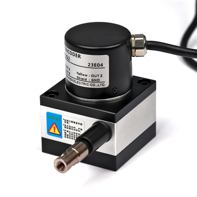 1M Pull box Flexible Steel Wire Encoder 50*50mm Measuring Stroke Incremental Rotary Encoder 1000 PPR For Hydraulic System