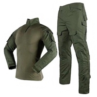 Erkek Taktik Gömleği Slim Fit 1/4 Fermuarlı Nefes Alabilen Örme Kamuflaj Uzun Kollu Antrenman Takımı Kol Cepli Anti-statik
