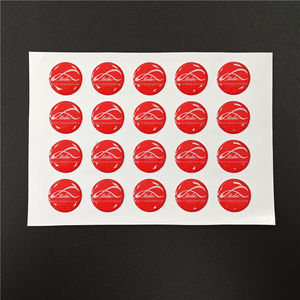 Autocollant en résine époxy transparente 3D personnalisé BONI avec logo de marque pour voiture, artisanat, pack, coque de téléphone - Product Image 2