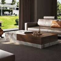 Meubles de salon, table basse en bois moderne avec rangement, structure durable