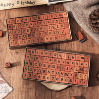 Vente en gros de timbres en bois de l'alphabet personnalisés en silicone lettres anglaises minuscules style vintage