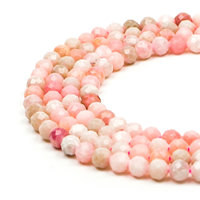 Perles rondes en calcite rose opale facettées de qualité supérieure Xulin AAA, 3000+ types, petites et minuscules, 2 mm, 3 mm, 4 mm, pierres précieuses naturelles pour la fabrication de bijoux