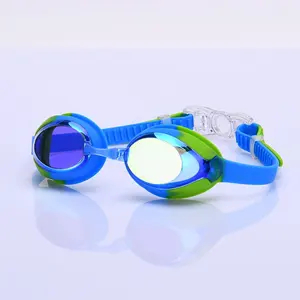 Wholesale Kids Power Swimming Glasses Mirrored Racing Children Swim Goggles Ages 5-15 Years
