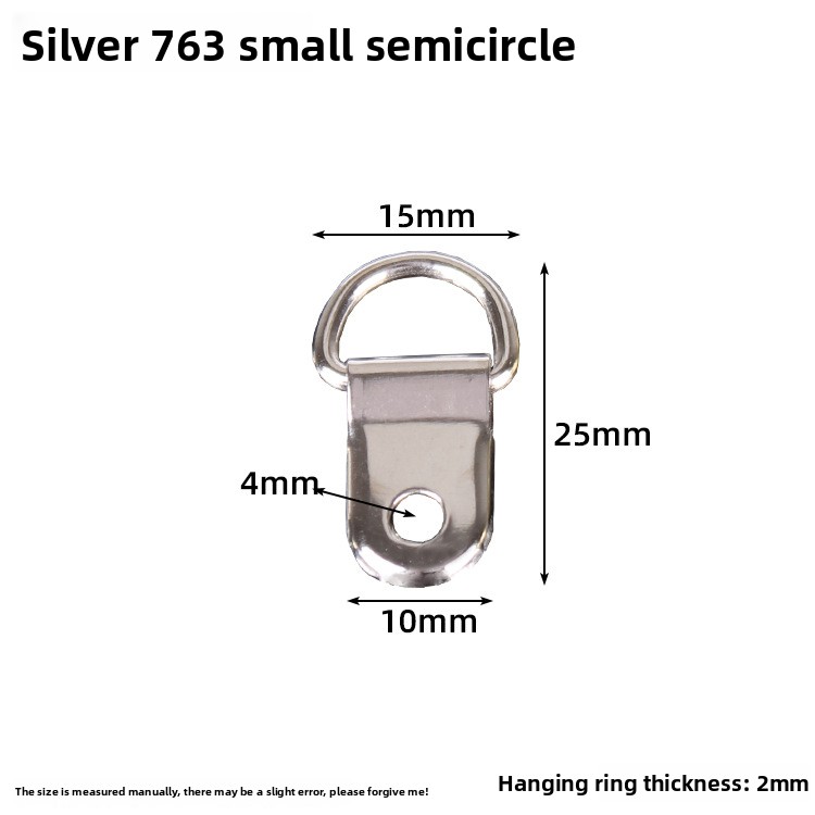 Silver small semicircle/without screws