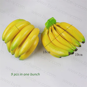 Fournitures de <span class=keywords><strong>décoration</strong></span> de fête et de mariage <span class=keywords><strong>fruits</strong></span> artificiels réalistes fausses grappes de bananes pour vitrines de vitrine accessoires d'affichage - Product Image 3