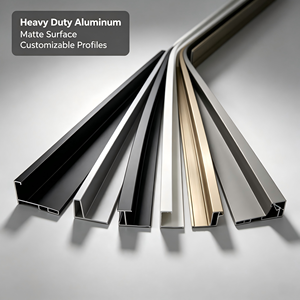 Profils décoratifs modernes en alliage d'aluminium pour extérieur et intérieur, plinthes dissimulées, garnitures de bordure de balcon, panneaux muraux - Product Image 2