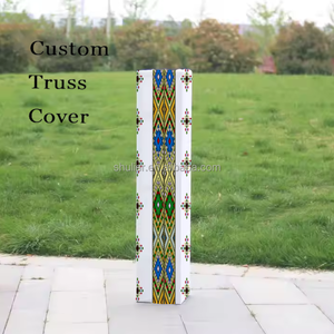 Couverture de botte en Spandex personnalisée de n'importe quelle taille imprimée par LOGO éthiopien pour décoration de mariage - Product Image 1