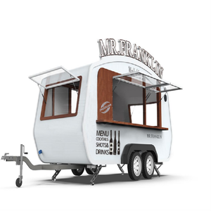 Towable Mobile Cocktail Bar Cart Luxury Style Single Service Window Outdoor Drink Business Vending Trailer - Product Image 1