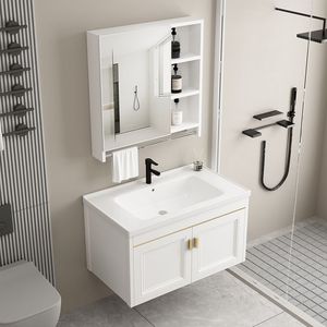 Modern minimalist dressing bathroom cabinet wash basin cabinet combination wash basin wash table basin - Product Image 2
