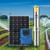 QNQ PUMP Bomba Sumergible Agriculture Irrigation Solaire Dc Alimenté Pompe À Eau Submersible pour Puits Profond