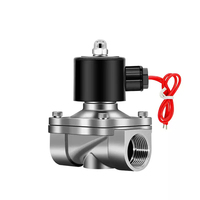 Vanne solénoïde de remplacement en acier inoxydable normalement fermée (NF) pour air, eau, diesel, vanne magnétique électrique à 2 voies