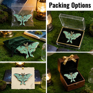 Broches Luminosos Personalizados con Diseño de Mariposa de Fuego y Garra de Bruja, Visibles en la Noche, Brillan en la Oscuridad, para Decoración de Ropa y Bolsos, Sin Pedido Mínimo - Product Image 6