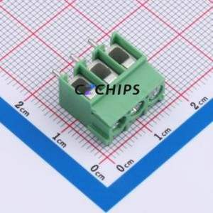 1935789 <b>Screw</b> Terminal <b>Block</b> Through hole Component (THT),P=5mm Connector ( Construction: 1x3P )( Pitch: 5mm )( Color: Green ) - Product Image 1