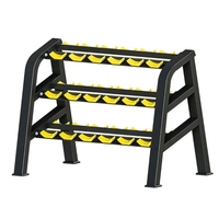 Support Commercial pour Haltères à Vendre – Équipement de Fitness pour Salle de Sport – Ensemble d'Haltères avec Support – Poids Libres – Support à Haltères à 3 Niveaux