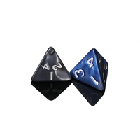 Dés tétraédriques D4 à coins arrondis en résine acrylique, lot de 7 pièces, multicolores, opaques, écologiques, durables pour les jeux de rôle, les jeux de société et la mathématique