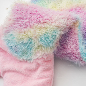 Couverture queue de sirène en polaire shaggy dégradé tie-dye, doublure en flanelle douce, cousue, portable, pour enfants, couverture de couchage enveloppante - Product Image 6