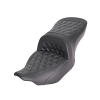 Grand Siège de Canapé de Moto à Double Gel Intérieur pour Conducteur et Passager Coussin Motif Diamant pour Harley Touring 2023.5-2025