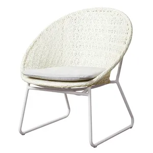 Vente en gros d'usine d'ensemble de chaises de salle à manger d'extérieur en aluminium meubles de patio de jardin avec conception d'oeuf de rotin en plastique de corde - Product Image 2