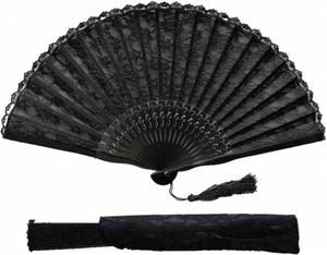 Éventail à main électrique pour femme de 21 cm, en soie de bambou, comme cadeau souvenir - Product Image 1