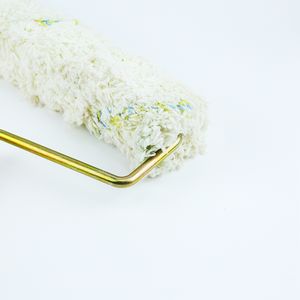 9 inch verfroller kleurrijke streep verfroller stof gele handgreep patroon verf wanddecoratie roller en kwast - Product Image 4