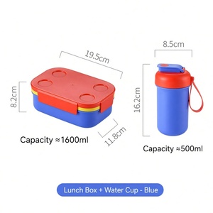 Nouvelle boîte à lunch créative de grande capacité avec compartiments, compatible micro-ondes, pour étudiants, et gourde incluse - Product Image 5