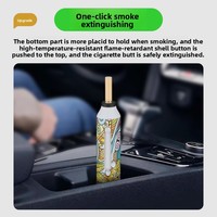 Étui à cigarettes portable en plastique écologique, design épuré, disponible en tailles mince/moyenne/épaisse ; Cendrier de voiture anti-cendres