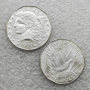 Koin Peringatan Satu Dolar Amerika Serikat 1977, Hadiah, Dekorasi Rumah - Product Image 3