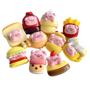 Nueva tendencia, bonitos personajes <span class=keywords><strong>de</strong></span> dibujos animados, abalorios <span class=keywords><strong>de</strong></span> resina <span class=keywords><strong>de</strong></span> cerdo, Parte posterior plana para mujer, joyería, fabricación <span class=keywords><strong>de</strong></span> fundas <span class=keywords><strong>de</strong></span> teléfono - Product Image 6