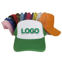 Sombrero de camionero personalizado con logotipo bordado y método de impresión en relieve de malla de camuflaje