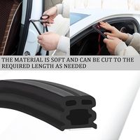 Bande d'étanchéité pour fenêtre de voiture Xinhong, auto-adhésive, EPDM, à nervures plates, avec support pelable pour une étanchéité imperméable
