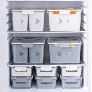 OT ALE egetables Fresh onontainers con Divider eefrigerator Storage Xes oples & bins rrganizer ruruit tortorage ontainers con mango - Product Image 4