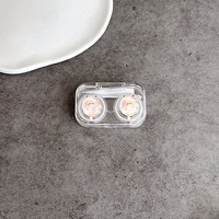 Nouveau cosmétique mignon yeux lentilles de Contact étui ours lapin anneau en caoutchouc ensembles d'outils avec pince à épiler stockage trempage boîte cadeau promotionnel