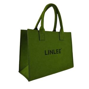 Fourre-tout de luxe sacs en feutre de bureau avec votre logo grand sac à provisions fourre-tout en feutre pour la fête sac fourre-tout en feutre recyclé vert - Product Image 5