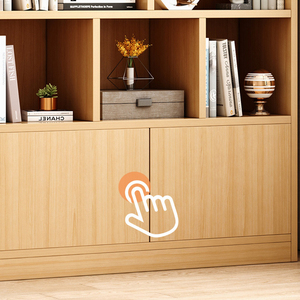 White Nordic Home Office Book Display Rack Shelf <b>Open</b> Bookshelfs Tall Wooden <b>Bookcases</b> Cabinet for Home - Product Image 6
