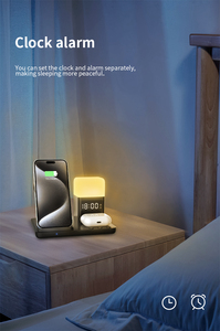 Wholesale Portable 6 In 1 Multifunction Fast <strong>Wireless</strong> <strong>Charging</strong> <strong>Stand</strong> 15w Phone Charger With Led Light - Product Image 6