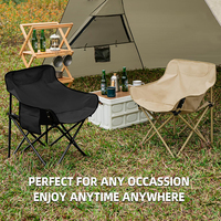 Chaise de camping pliable légère, chaise d'extérieur compacte et portable avec poche de rangement, vente en gros d'usine OEM ODM