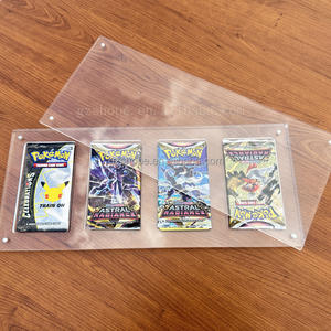 SHP Meilleures Ventes Acrylique Pokemon <span class=keywords><strong>Booster</strong></span> Packs Cas 4 Slot Pokemon Cartes Pack Haute Qualité Vitrine - Product Image 3